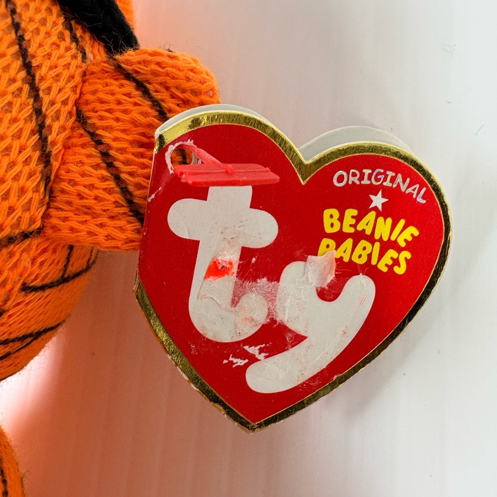 Ty Beanie Babies Mummy Sock Monkey Orange & Cream Plush Birthday June 13, 2013 - Picture 4 of 6